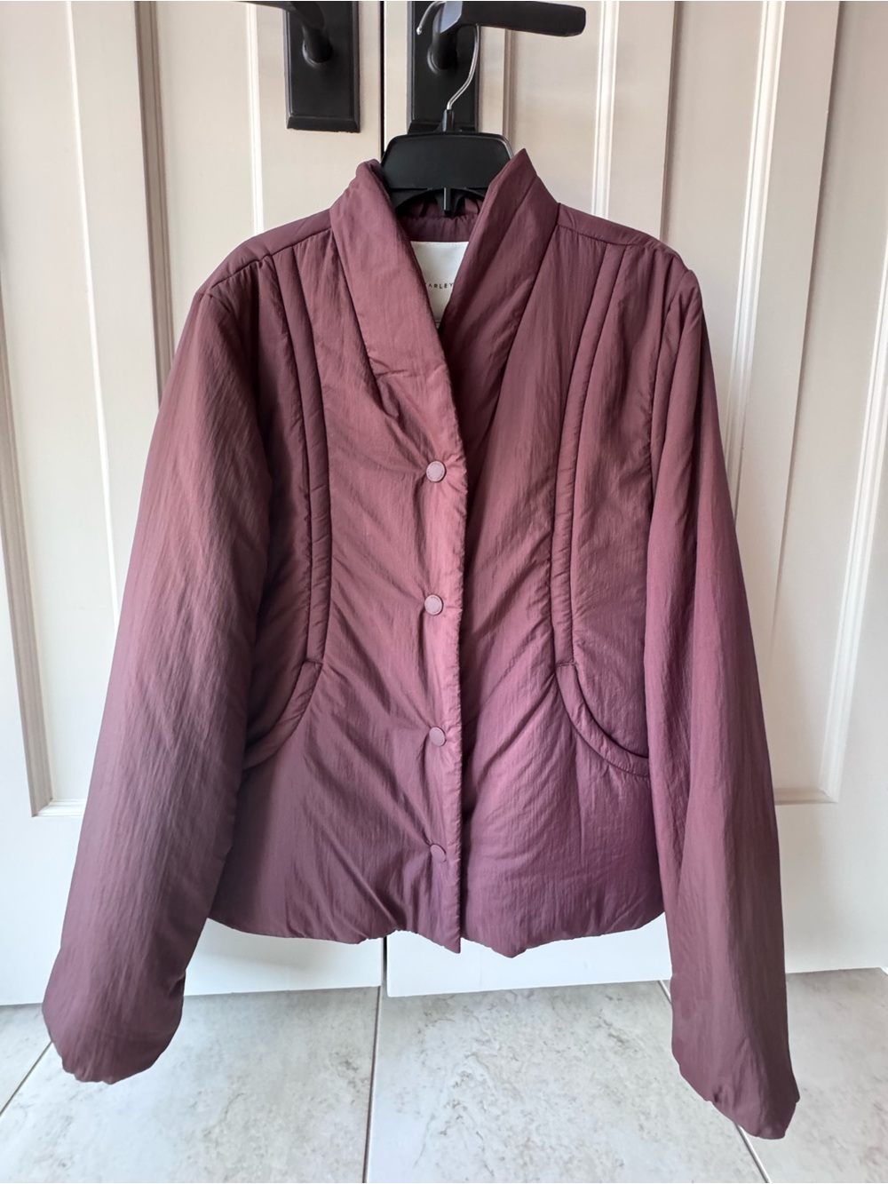 Lightweight Chocolate/Plum Quilted Jacket Women's size XS brand new w/out tags